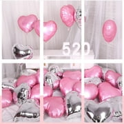 Heart Balloons,10Pcs 18 Inch Foil Mylar Love Heart Shaped Balloons for Girl Valentines Day Birthday Wedding Engagement Anniversary Party Celebration Baby Shower Decorations